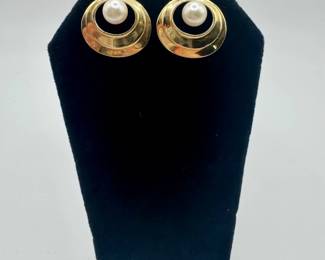 127 14KGoldConvertibleEarringswRemovablePearlStuds758g