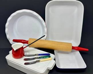 43 EmileHenryBakewareLotMultipleSizesColorsAccessories