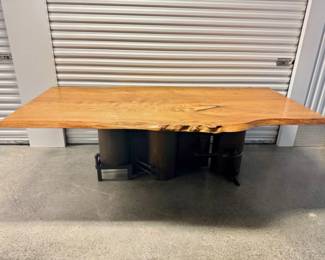 61 UrbanHardwoods2021LiveEdgeDiningTablewIndustrialSteelBase