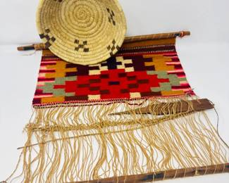 75 DecorativeWovenBasketWoolLoomWeavingonRods