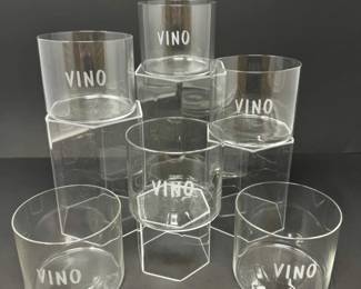 34 SetOf6ClearVinoGlassWineTumblers