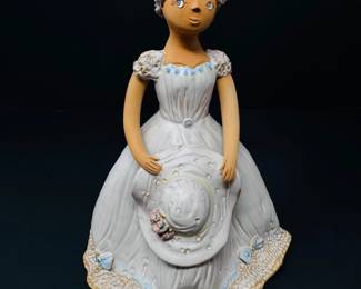 52 HungarianPotteryGirlFigurinebyGyrbrEnikSigned