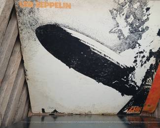Vintage rock and roll vinyl record albums