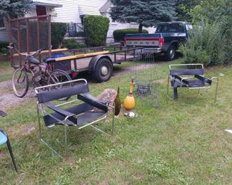Mid-century leather chairs