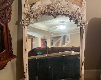 extra large mirror with painted scene