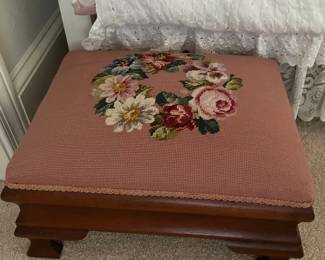 needle point footstool