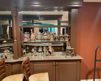 metal lidded ceramic steins