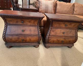pair of bombay style side tables/nightstands