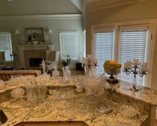 crystal, pressed and cut glass