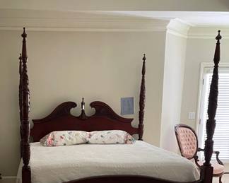Exquisite carved king bed in great condition