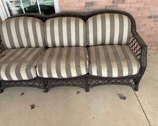 Brown Jordan wicker sofa