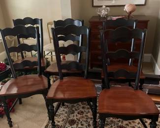 six study wood chairs