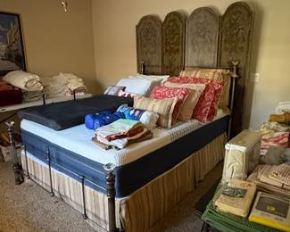 Beautiful queen iron bed with foam mattress
