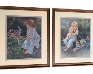 24 x 28 Framed Limited Edition Lynn Lupetti Prints With Certificates signed numbered