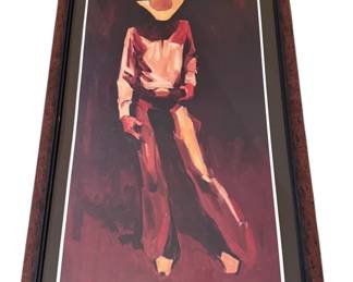 42 X 24 Framed Cowboy Art Print By H Cabot Signed Numbered