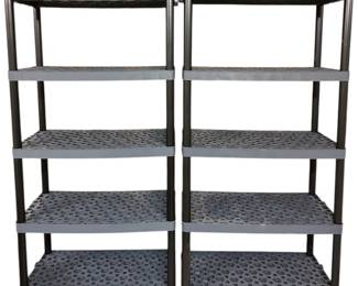 Two Heavy Duty 5Shelf Plastic Storage Units