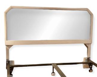 Postmodern Beveled Mirrored Queen Headboard Bed Frame, American of Martinsville