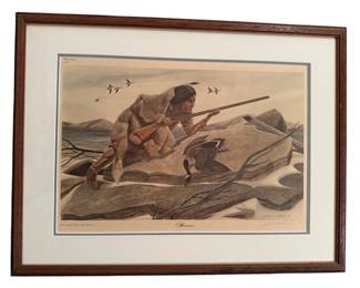 26 X 19 Framed Shawnee Print By John A. Ruthven Signed Numbered