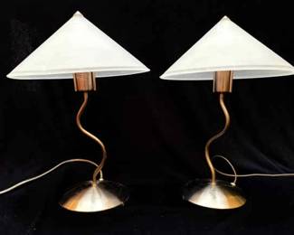 Matching Touch Lamps With Frosted Glass