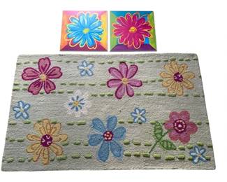 Pottery Barn Kids Rug 3 X 5 Flower Pictures