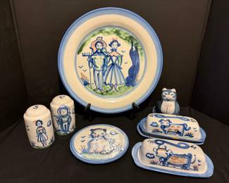 M.A. Hadley Hand Painted Dishware