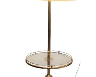 MidCentury 3way Brass Table Floor Lamp