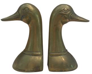 Brass Duck Bookends