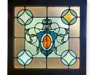 001 Gorgeous 2ft Stained Glass Window Hanging