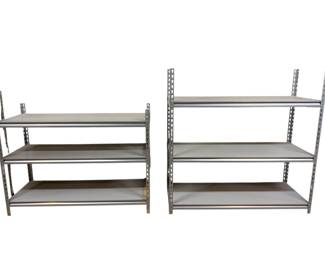 Two Metal Garage Storage Shelves