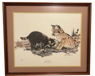 009 25.5 x 21.5 Framed 1977 Spring Encounter Art Print by Gene Gray Signed