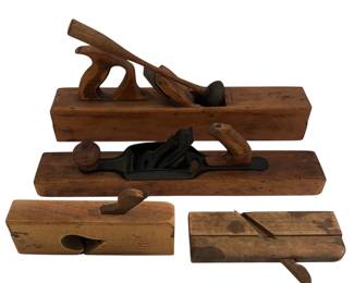 Four Antique Wooden Hand Planes