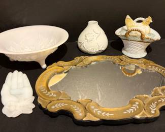 Vanity DecorMirror, Trinket Dish More