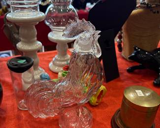 CRYSTAL DECANTER ROOSTER GERMAN 