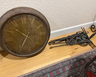 OLD CLOCK AND METAL