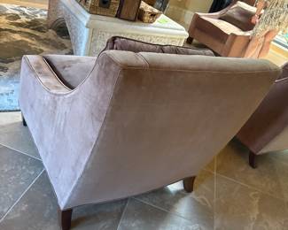 Brown Velvet Chairs Excursions by Lane Venture (4) Each $190 19" 34"x 39"