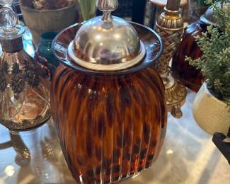 Lot of Assorted Designer Decor, Stemware, faux flowers and plants, dishes, platters, baskets, boxes, vases, clocks urns, bowls etc.-$400