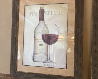 2-Large wine cellar prints 47" x 39" Each $160