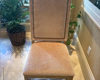 8 high back dining room chairs that are included with the large 60" Octagonal Glass Top Pedestal Table for $600
seat 19”
back 48”
20” w 22” deep