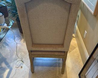 8 high back dining room chairs that are included with the large 60" Octagonal Glass Top Pedestal Table for $600
seat 19”
back 48”
20” w 22” deep