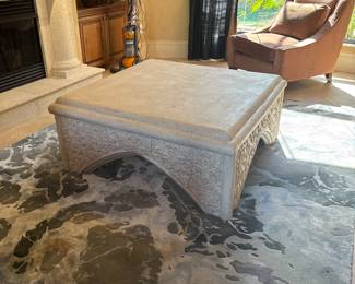 Stone Style Coffee table 21" x 45" x 47"-$90