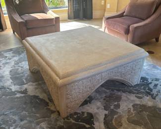Stone Style Coffee table 21" x 47" x 47"-$90