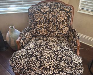 Black and Beige Accent chairs each $220 19 x 30 x 35”
foot rest 16” x 33” x 23”