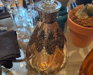 Lot of Assorted Designer Decor, Stemware, faux flowers and plants, dishes, platters, baskets, boxes, vases, clocks urns, bowls etc.-$400