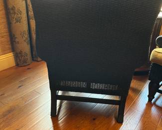 Ratan and upholstered high back wingchair (2) each $290 seat 22 “ back 40”
W29" x D26”