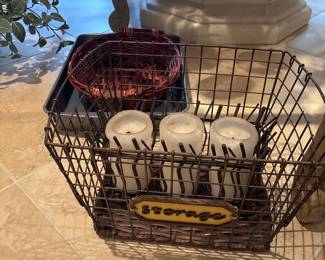 Lot of Assorted Designer Decor, Stemware, faux flowers and plants, dishes, platters, baskets, boxes, vases, clocks urns, bowls etc.-$400