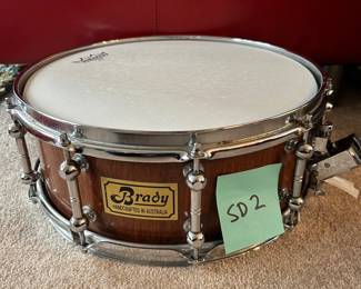 Brady Snare Drum, Probably the Jarrah Block 14x65, with Soft Case