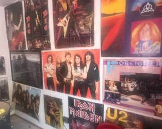 Assortment of Musician and band posters