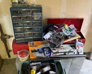Tool Box Lot All The Tools Cast Iron Vise