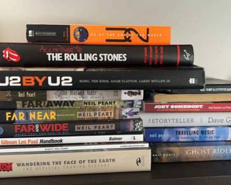 U2, Dave Grohl, Rush, travel books by Neil Peart