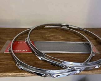 Chrome drum hoops, Possibly For a 14 snare, and a Puresound 14 Super 30 Snare Wire